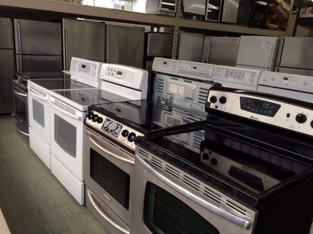 Used Electric Stoves at an Appliance Store Montreal